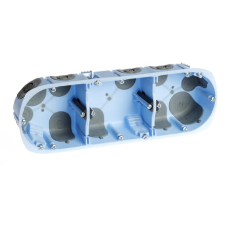 Scatola di incasso impermeabile - 3 posti - Ø67/68 - distanza tra fori 71mm - Air'métic Profondità 50mm
