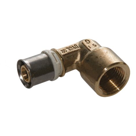 Gomito femmina multistrato senza piombo tipo radiale 15 x 21, 16 mm
