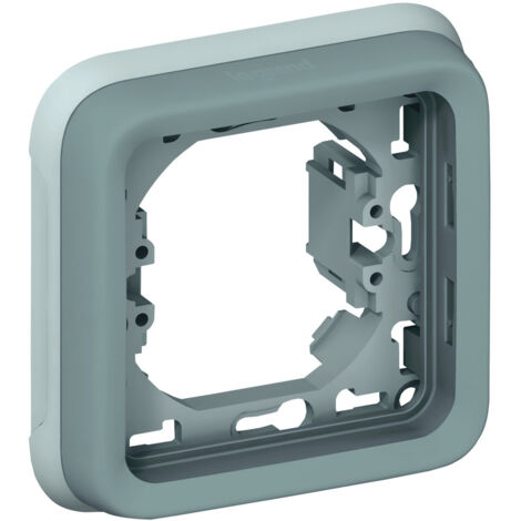 Supporto da incasso stagno per 1 posto Plexo componibile IP55 Grigio