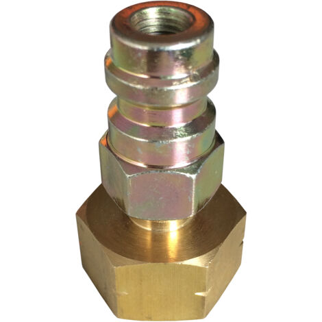Raccordo da 1/4'' per bombola di gas climatizzazione + guarnizione + alta pressione - Gas R134