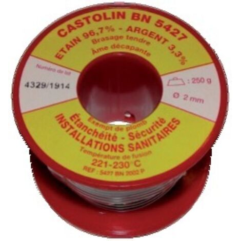 Bobina BC5427 - saldatura morbida senza piombo lega stagno/argento 3,5%