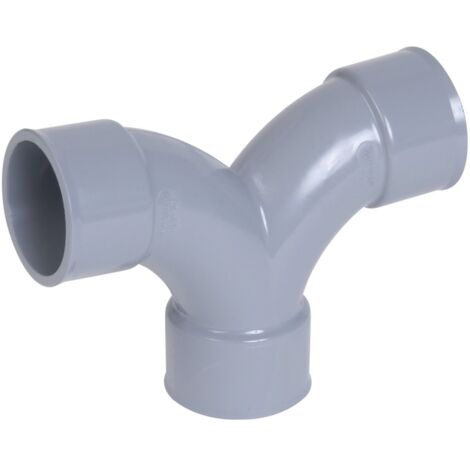 Gomito in PVC per scarico doppio parallelo 90° femmina-femmina ∅100