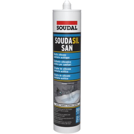 Cartuccia silicona sanitaria bianca 280ml Soudal