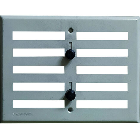 Griglia di aerazione regolabile a vite - Alluminio opaco argento 250x170