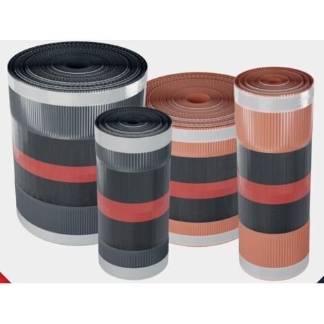 Chiusura morbida per coperture e grondaie 310mm x 30m Nero