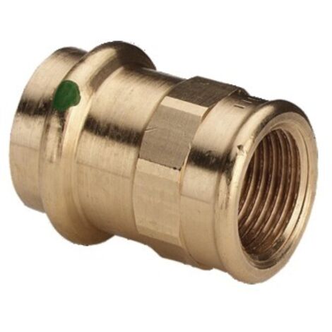 Raccordo dritto in ottone a crimpare femmina - femmina fissa a vite 12x17 - 12