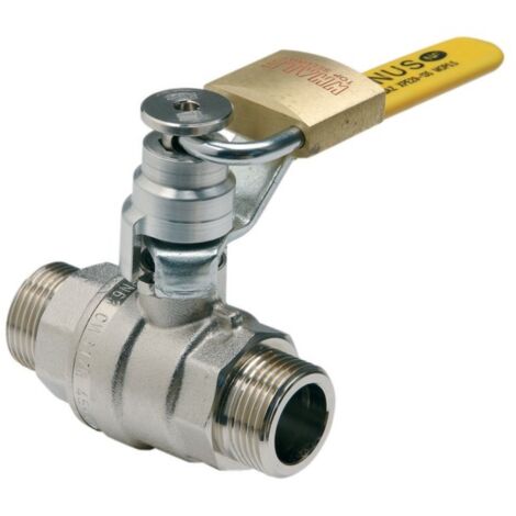 Rubinetto di arresto del gas a sfera MM con lucchetto 26x34 CAL 20