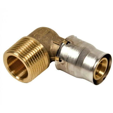 Raccordo tectite senza attrezzi, clip multistrato 20 mm, gomito maschio 15x21