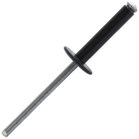 rivetti scoppiati neri testa larga alluminio/acciaio PBL Ø4,8x20mm - Confezione da 250