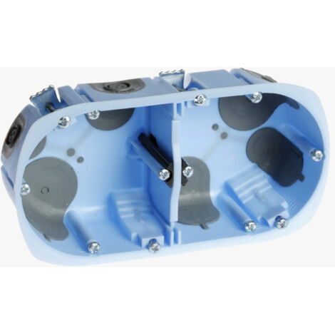 Scatola di incasso impermeabile - 2 posti - Ø67/68 - distanza tra fori 71mm - Air'métic Profondità 50mm