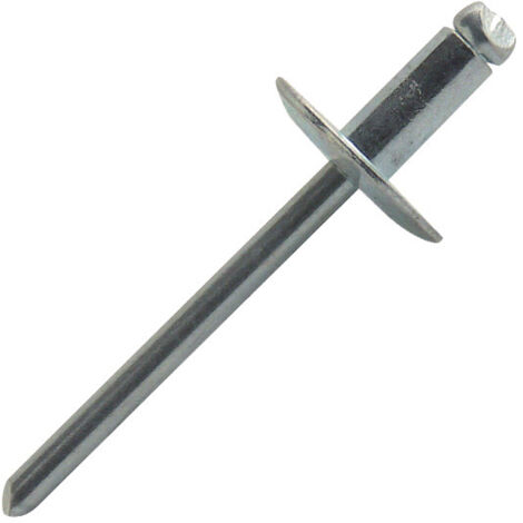 500 Rivetti A Strappo Standard Alluminio/acciaio – Testa Tonda RAL 9006, 4.0x12 Mm, ISO15977, Spessore Serrabile 6.5-8.5 Mm