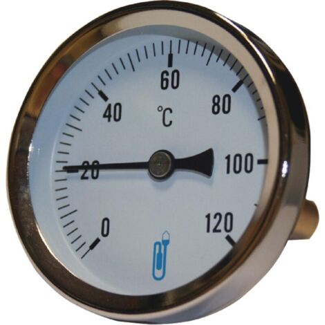 Termometro bimettallico con quadrante e sonda orizzontale da 40 mm