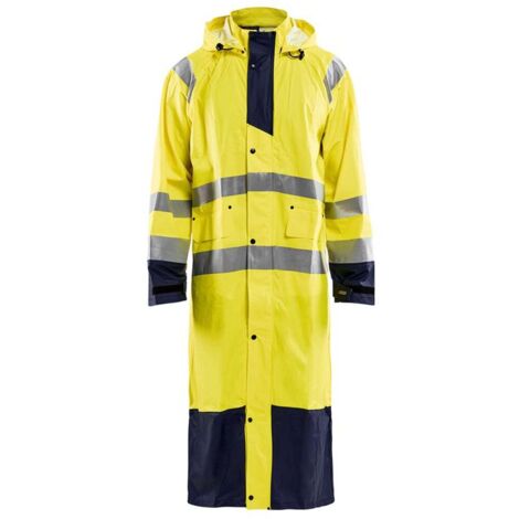 Cappotto antipioggia ad alta visibilità livello 1 4325 - Giallo fluorescente / Blu navy L (1/4)