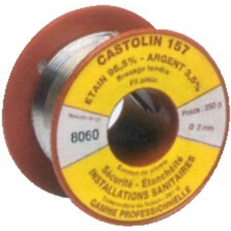 Bobina BC5423 - saldatura morbida senza piombo lega stagno/cuivre 3% Ø2 - 250g - 3,5%