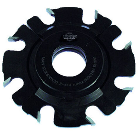 Leman -Fresa per Scanalatore estensibile D.120 Al.30 Ep.5 à 9,5 Z4+4 Hm