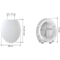 Sedile WC Ancozen - polipropilene bianco - freno di caduta