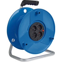 Brennenstuhl Avvolgitubo Elettrico Da Cantiere 40m - Cavo 3x2,5 Mm², 4 Prese, Modello Bat-Pro 1205951