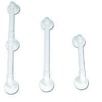Barra di appoggio in PVC rinforzato dritta - bianca lunga 450mm