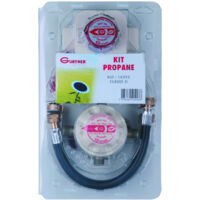 Kit a gas di propano con 2 bombole - riduttore inversore limitatore 4kg/h 37mbar