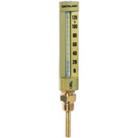 Termometro industriale dritto - 15x21 - Grande modello 150mm Sonda lunga 63mm - 0 a 120°C
