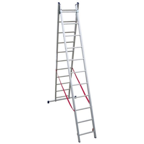 FACAL - Échelle transformable aluminium 2 plans Stilo – Longueur 3 à 5 m - Longueur déployée 5,1 m