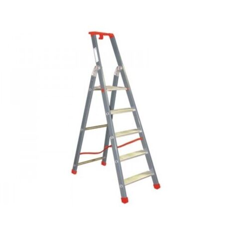 Matisère – Marchepied alu Pro Quadra 6 marches – Plate-forme en fonte d'aluminium – Charge max 260 kg – Usage hyper intensif