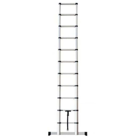 Artub – Échelle télescopique en aluminium 3,20 m – Charge maximale 150 kg – Déploiement instantané – Base stabilisatrice intégrée