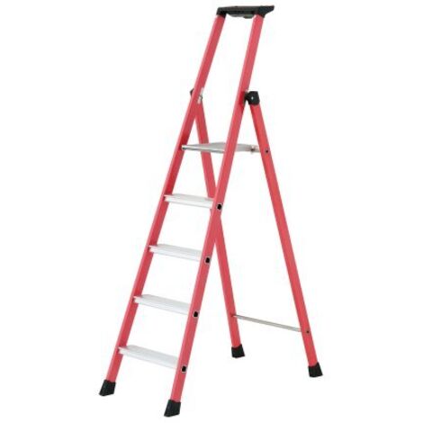 Tubesca Comabi – Escabeau isolant compact 5 marches – Hauteur 1,95 m – Charge max 150 kg/m² – Pour usage intensif – 4472005