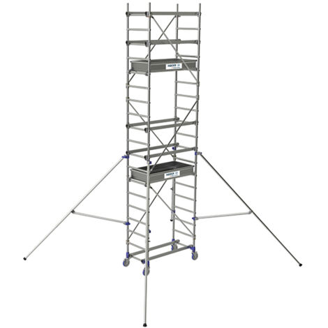 Echafaudage roulant 2 plateaux - Hauteur travail max. 7.85m - 26402460