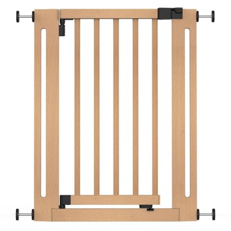 Safetots Wooden Elegance Gate, Natural, 63cm - 71cm, Pressure Fit Safety Gate, Baby Gate for Stairs and Doors, Easy Installation