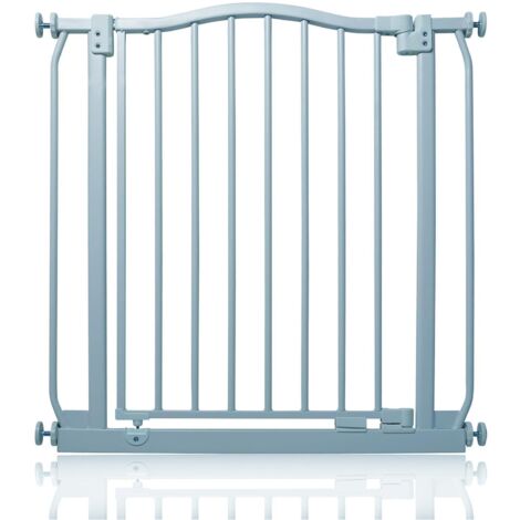 Safetots Curved Top Safety Gate, 71cm - 80cm, Matt Grey, Pressure Fit Stair Gate (1/5)