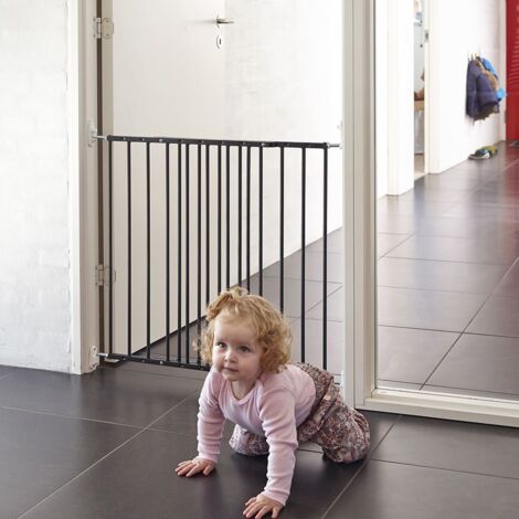 Safetots Extending Metal Screw Fit Baby Stair Gate, Black, 62.5cm - 106.8cm, Safety Gate for Toddler, Safety Barrier for Baby (1/5)