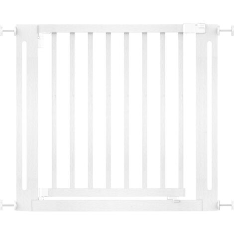 Safetots Wooden Elegance Gate, White, 87cm - 95cm, Pressure Fit Safety Gate, 65cm Extra Wide Doorway, Easy Installation