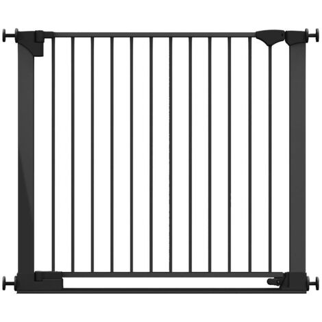 Safetots SafeStep Gate, Black, 96cm - 103cm, Extra Low Walkthough, 81cm Extra Wide Doorway, One Piece Extra Wide Baby Gate