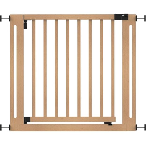 Safetots Wooden Elegance Gate, Natural, 87cm - 95cm, Pressure Fit Safety Gate, 65cm Extra Wide Doorway, Easy Installation