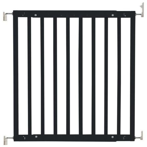 Safetots Chunky Wooden Screw Fit Stair Gate, Black, 63.5cm - 105.5cm, Wood Baby Gate, Screw Fit Safety Barrier