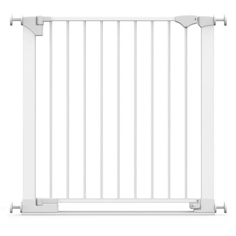 Safetots SafeStep Gate, White, 82cm - 89cm, Extra Low Walkthough, 67cm Extra Wide Doorway, One Piece Extra Wide Baby Gate