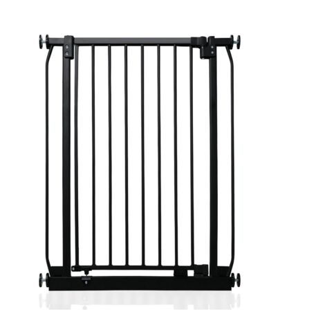 Safetots Extra Tall Elite Safety Gate, 71cm - 80cm, Matt Black, Extra Tall 96.8cm in Height, Pressure Fit Stair Gate