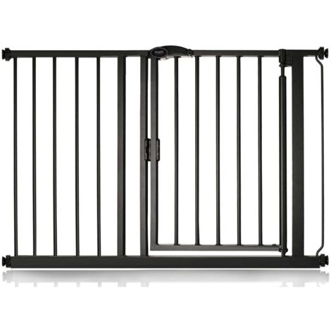 Bettacare Auto Close Stair Gate, 111cm - 118cm, Matt Black, Pressure Fit Safety Gate, Baby Gate