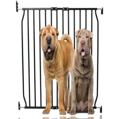 Bettacare Extra Tall Eco Screw Fit Pet Gate, Black, 80cm - 90cm, Extra Tall Gate 100cm in Height, Screw Fitted Dog Gate