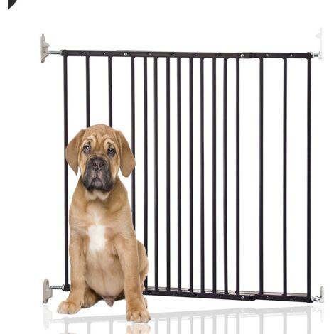 Bettacare Extending Metal Screw Fit Dog Gate, Black, 62.5cm - 106.8cm, Stair Gate for Pet, Safety Barrier for Puppy (1/4)
