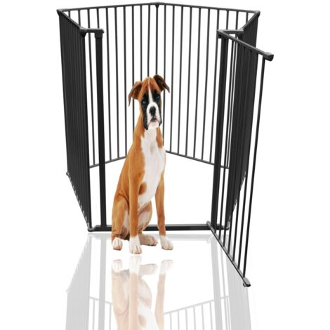 Bettacare Extra Tall Pet Pen, Pentagon, Black, 105cm High, 5 Panels, 1x72cm Door Panel and 4x72cm Side Panels, Dog Pen for Pets