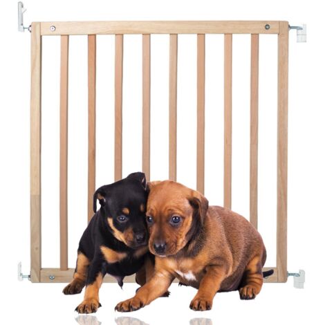 Bettacare Simply Secure Wooden Screw Fit Gate, 72cm - 79cm, Natural, Wooden Dog Gate Gate, Screw Fit Pet Stair Gate, Puppy Gate (1/4)