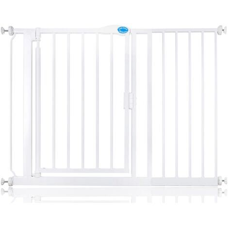 Bettacare Auto Close Stair Gate, 111cm - 118cm, White, Pressure Fit Safety Gate, Baby Gate