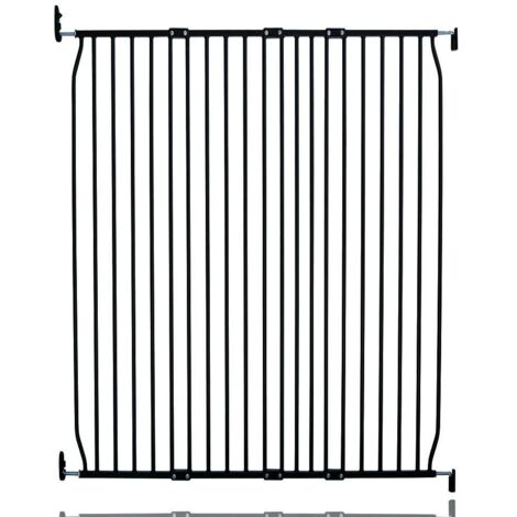 Safetots Extra Tall Eco Screw Fit Baby Gate, Black, 120cm - 130cm, Extra Tall Gate 100cm in Height, Stair Gate for Baby