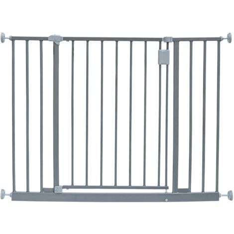 Safetots Extra Wide Hallway Gate, 97cm - 103cm, Matt Grey,Pressure Fit Baby Gate for Hallways and Wide Spaces