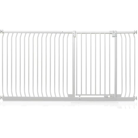 Safetots Extra Tall Elite Safety Gate, 189cm - 198cm, Matt White, Extra Tall 96.8cm in Height, Pressure Fit Stair Gate