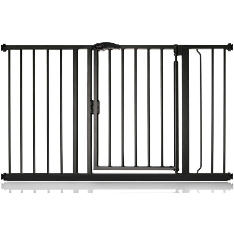 Bettacare Auto Close Stair Gate, 125.4cm - 132.4cm, Matt Black, Pressure Fit Safety Gate, Baby Gate