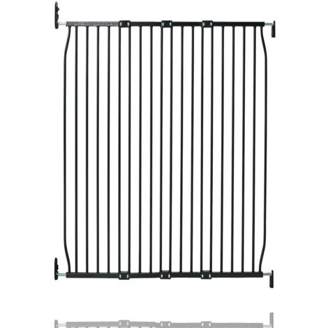 Safetots Extra Tall Eco Screw Fit Baby Gate, Black, 110cm - 120cm, Extra Tall Gate 100cm in Height, Stair Gate for Baby