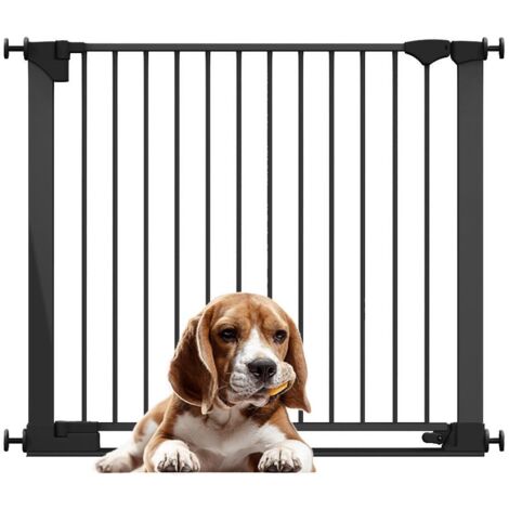 Bettacare SafeStep Dog Gate, Black, 96cm - 103cm, Extra Low Walkthough, 81cm Extra Wide Doorway, One Piece Extra Wide Pet Gate